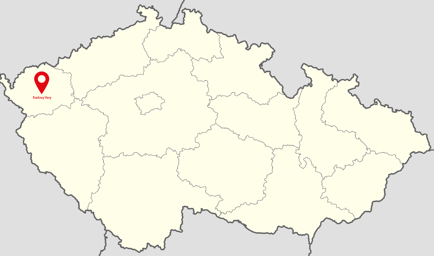 Map of czech republic